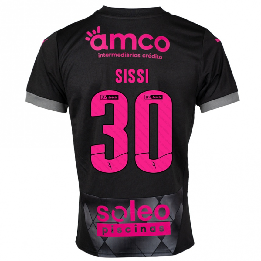 Niño Fútbol Camiseta Sissi #30 Negro Rosa 2ª Equipación 2024/25 Argentina