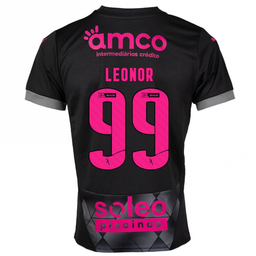 Niño Fútbol Camiseta Maria Leonor #99 Negro Rosa 2ª Equipación 2024/25 Argentina