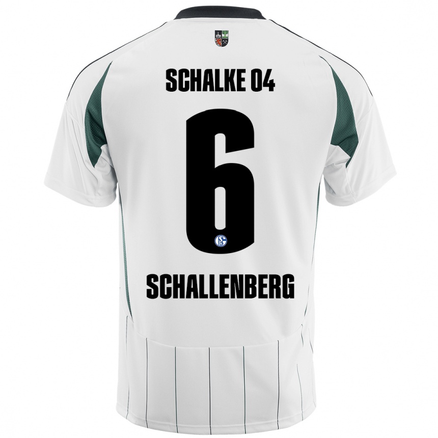 Niño Fútbol Camiseta Ron Schallenberg #6 Blanco Verde 2ª Equipación 2024/25 Argentina