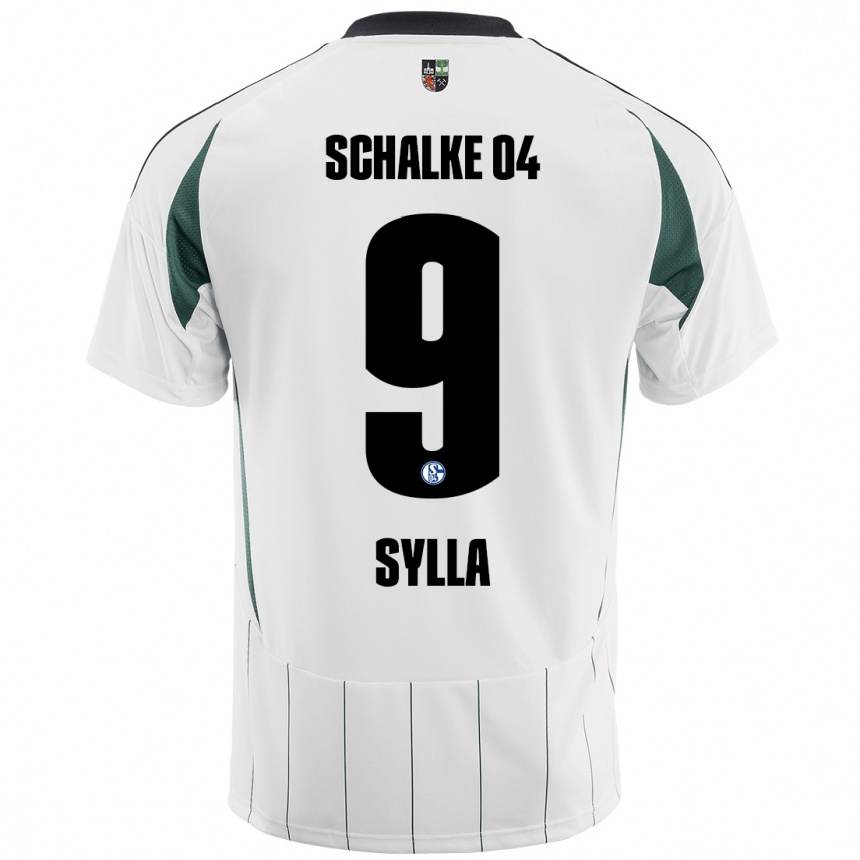 Niño Fútbol Camiseta Moussa Sylla #9 Blanco Verde 2ª Equipación 2024/25 Argentina