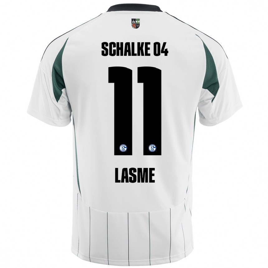 Niño Fútbol Camiseta Bryan Lasme #11 Blanco Verde 2ª Equipación 2024/25 Argentina