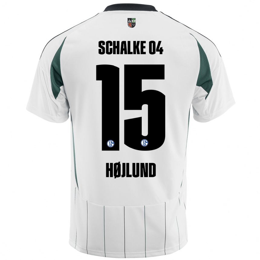 Niño Fútbol Camiseta Emil Højlund #15 Blanco Verde 2ª Equipación 2024/25 Argentina