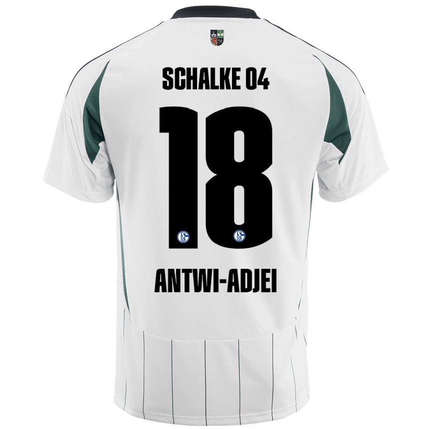 Niño Fútbol Camiseta Christopher Antwi-Adjei #18 Blanco Verde 2ª Equipación 2024/25 Argentina