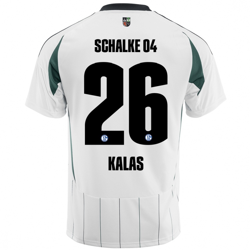 Niño Fútbol Camiseta Tomas Kalas #26 Blanco Verde 2ª Equipación 2024/25 Argentina