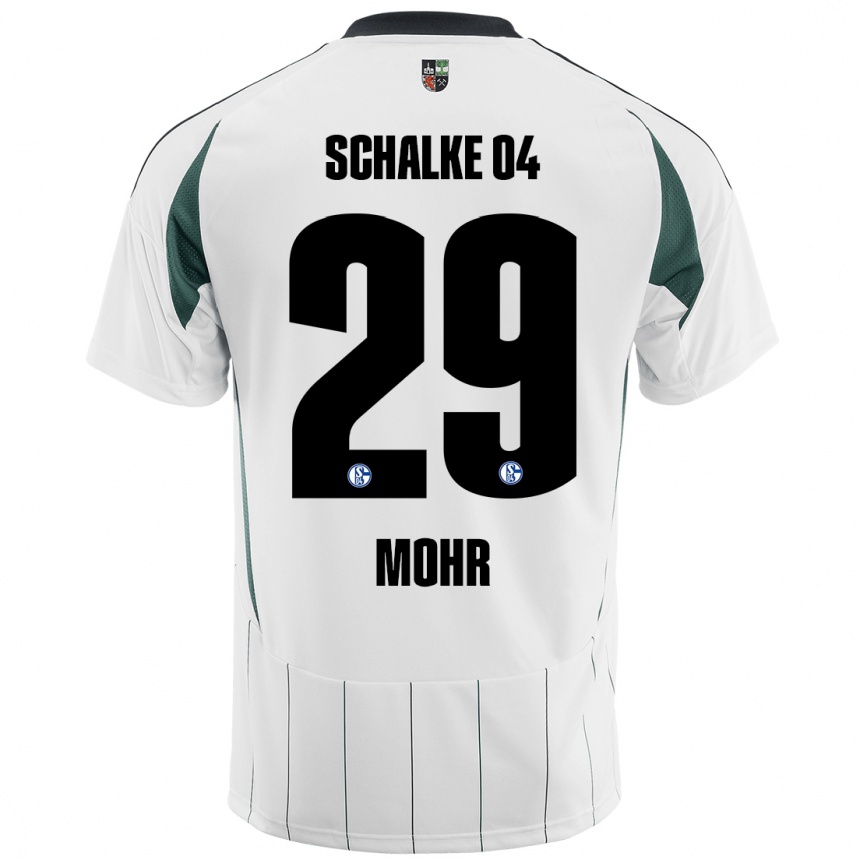 Niño Fútbol Camiseta Tobias Mohr #29 Blanco Verde 2ª Equipación 2024/25 Argentina