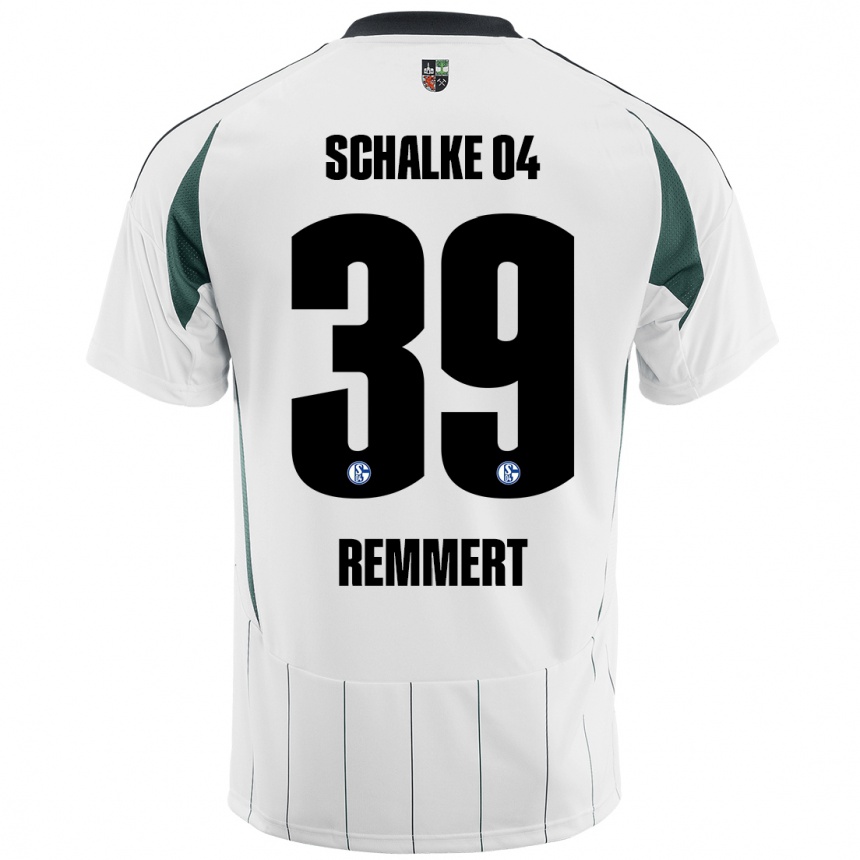 Niño Fútbol Camiseta Peter Remmert #39 Blanco Verde 2ª Equipación 2024/25 Argentina