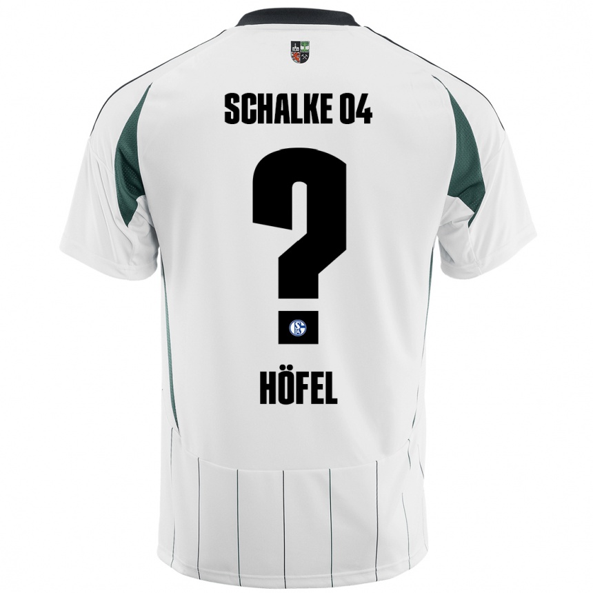 Niño Fútbol Camiseta Luca Höfel #0 Blanco Verde 2ª Equipación 2024/25 Argentina