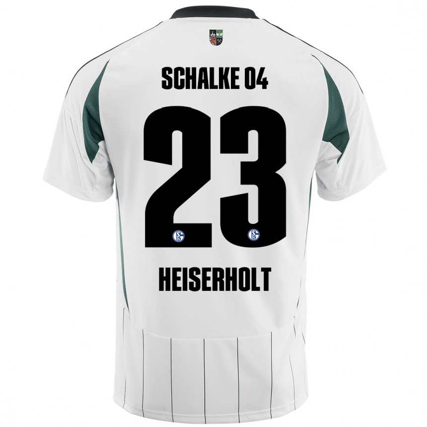 Niño Fútbol Camiseta Finn Heiserholt #23 Blanco Verde 2ª Equipación 2024/25 Argentina