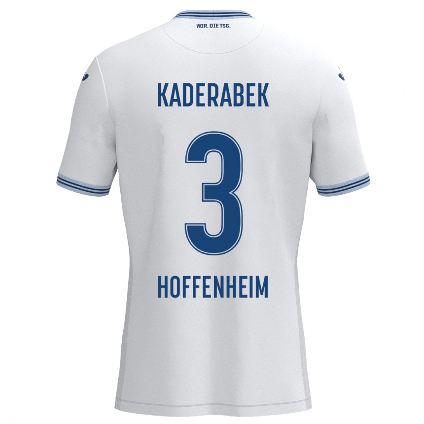 Niño Fútbol Camiseta Pavel Kaderabek #3 Blanco Azul 2ª Equipación 2024/25 Argentina