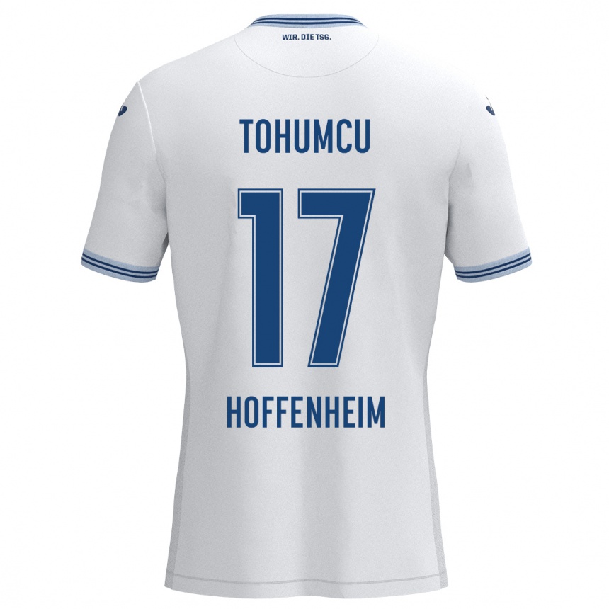 Niño Fútbol Camiseta Umut Tohumcu #17 Blanco Azul 2ª Equipación 2024/25 Argentina