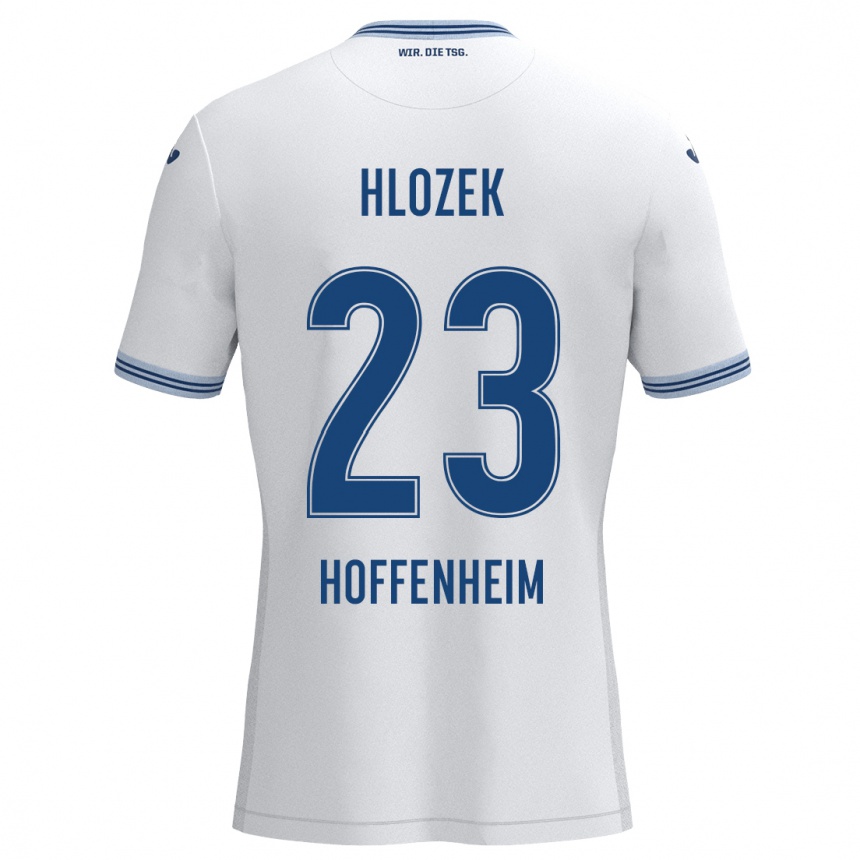 Niño Fútbol Camiseta Adam Hlozek #23 Blanco Azul 2ª Equipación 2024/25 Argentina