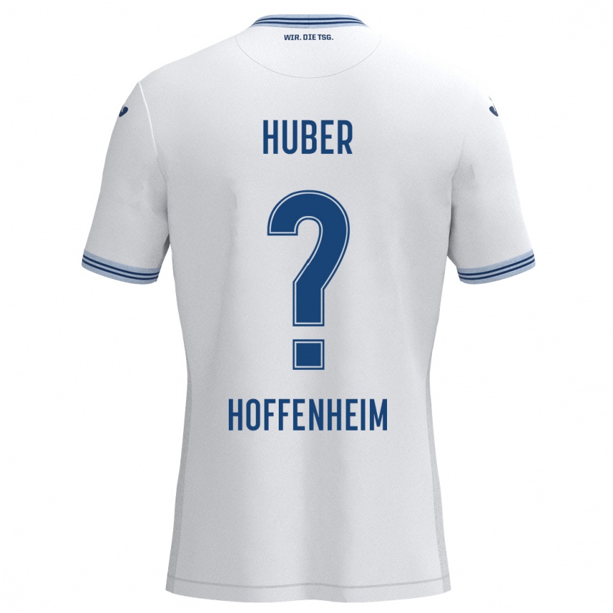 Niño Fútbol Camiseta Benedikt Huber #0 Blanco Azul 2ª Equipación 2024/25 Argentina