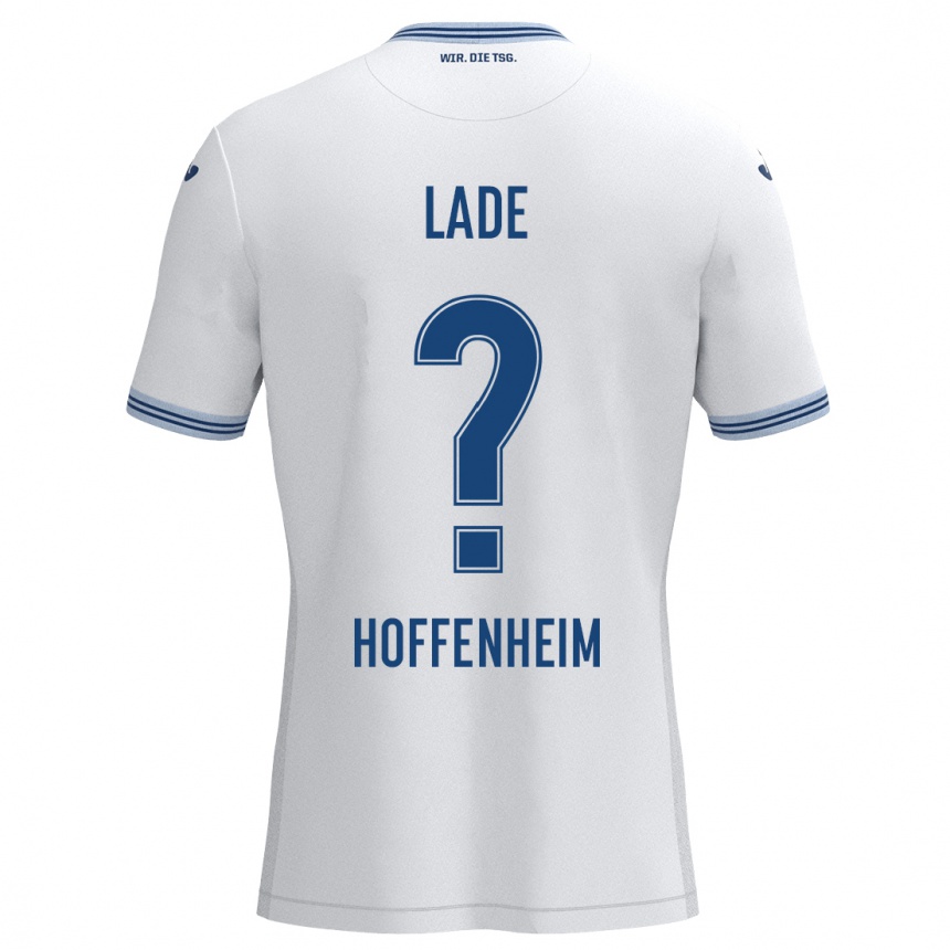 Niño Fútbol Camiseta Benjamin Lade #0 Blanco Azul 2ª Equipación 2024/25 Argentina