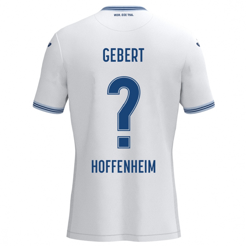 Niño Fútbol Camiseta Ferdinand Gebert #0 Blanco Azul 2ª Equipación 2024/25 Argentina