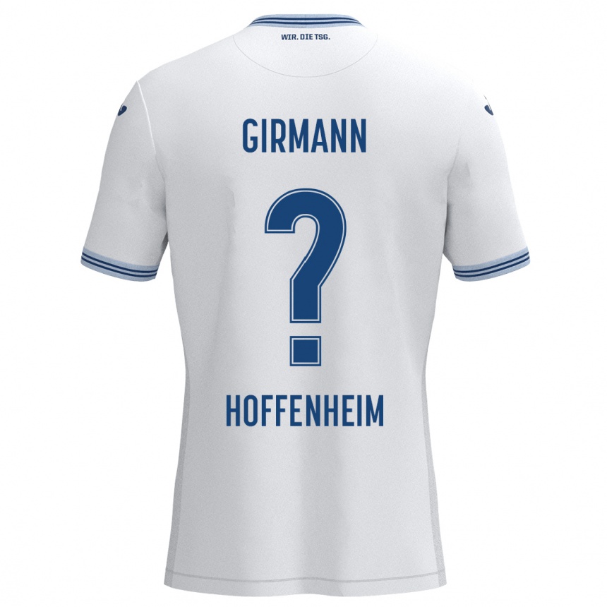 Niño Fútbol Camiseta David Girmann #0 Blanco Azul 2ª Equipación 2024/25 Argentina