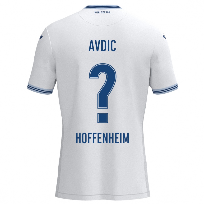 Niño Fútbol Camiseta Edin Avdic #0 Blanco Azul 2ª Equipación 2024/25 Argentina