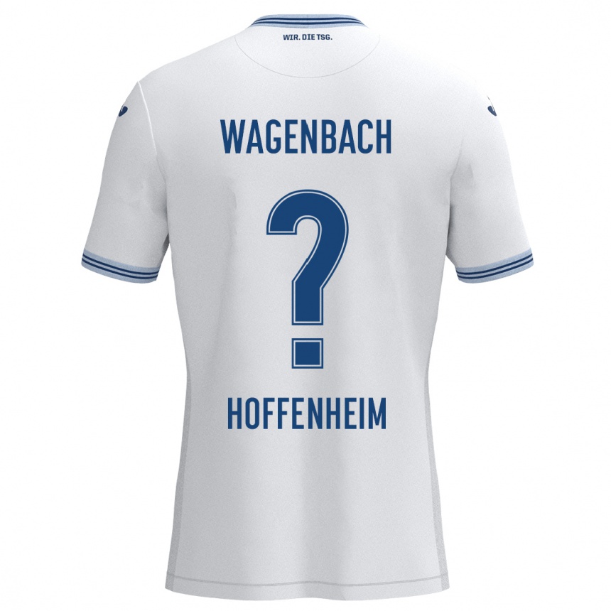 Niño Fútbol Camiseta Lion Wagenbach #0 Blanco Azul 2ª Equipación 2024/25 Argentina