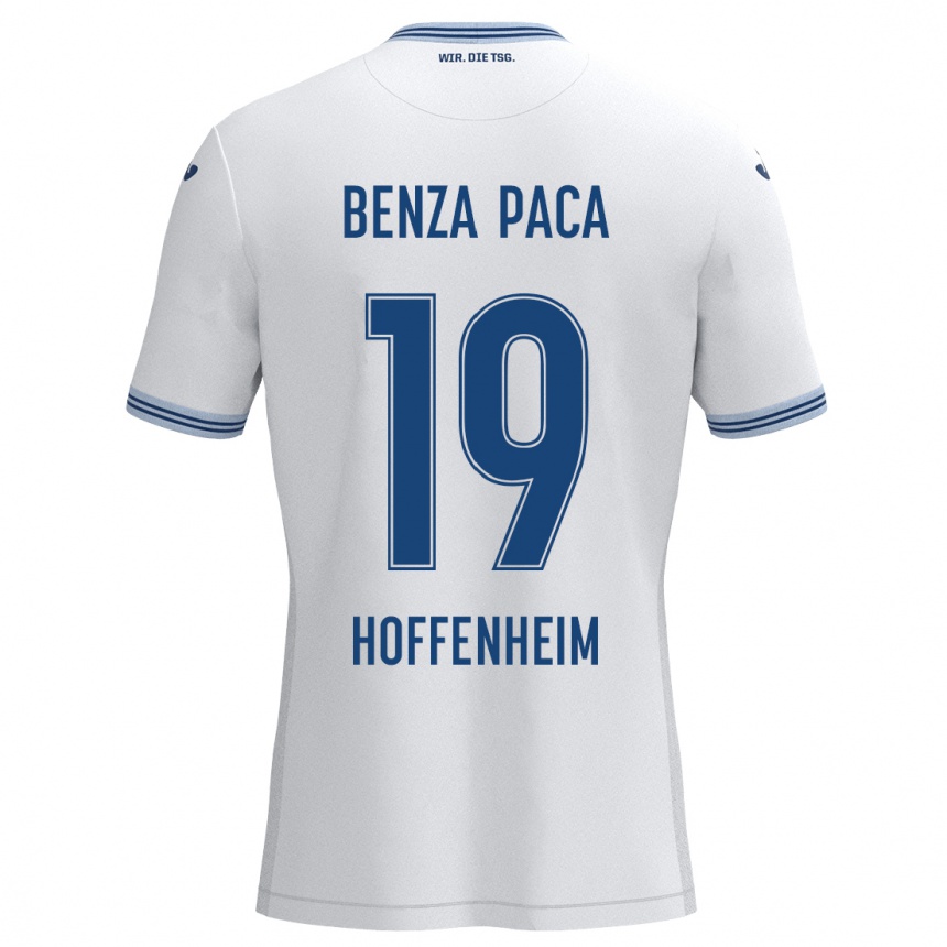 Niño Fútbol Camiseta Lynes Benza Paca #19 Blanco Azul 2ª Equipación 2024/25 Argentina