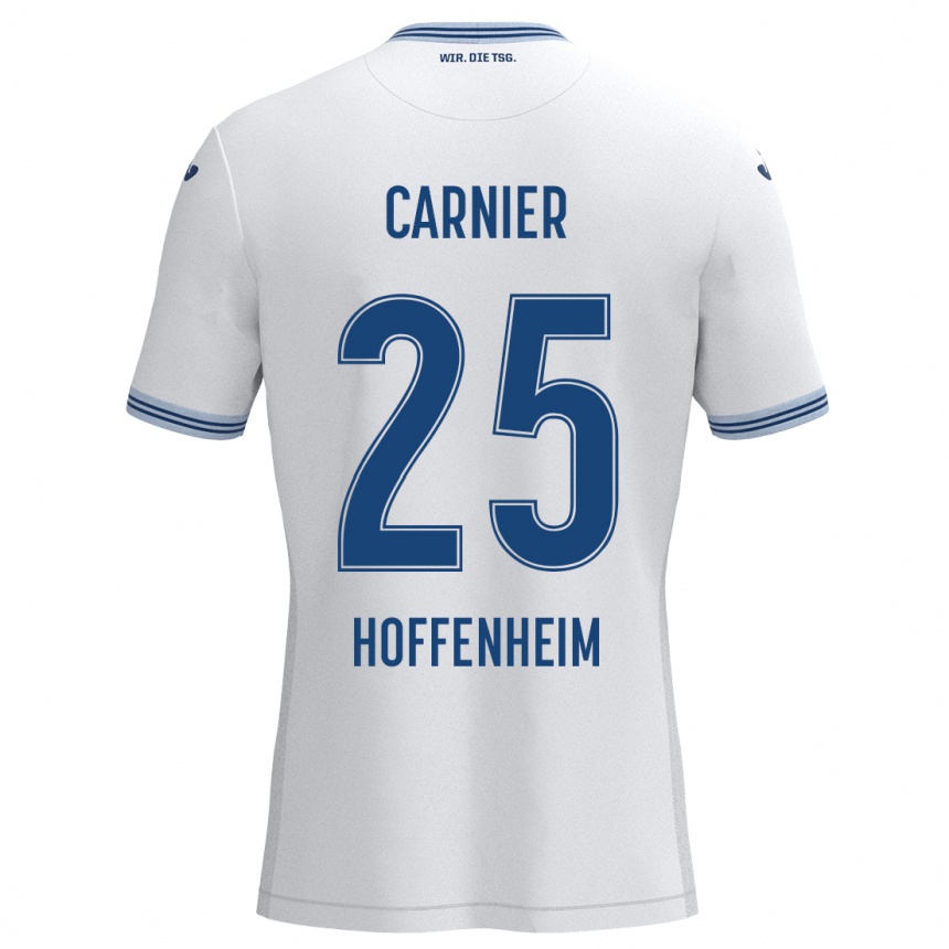 Niño Fútbol Camiseta Alekseï Carnier #25 Blanco Azul 2ª Equipación 2024/25 Argentina