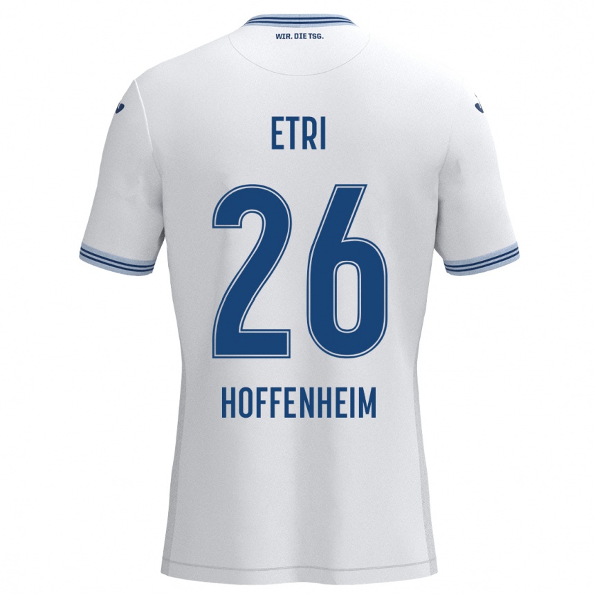 Niño Fútbol Camiseta Ahmed Etri #26 Blanco Azul 2ª Equipación 2024/25 Argentina