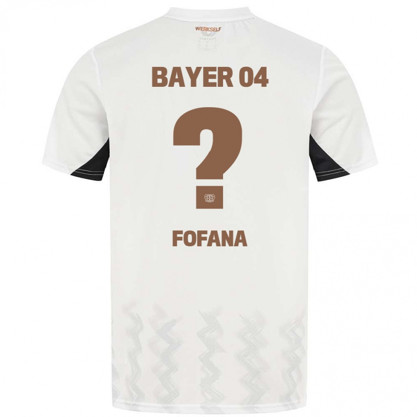 Niño Fútbol Camiseta Sadik Fofana #0 Blanco Negro 2ª Equipación 2024/25 Argentina