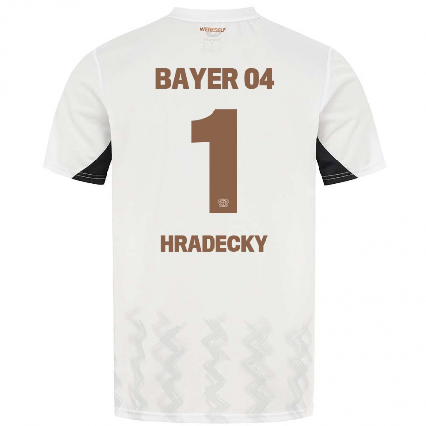 Niño Fútbol Camiseta Lukas Hradecky #1 Blanco Negro 2ª Equipación 2024/25 Argentina