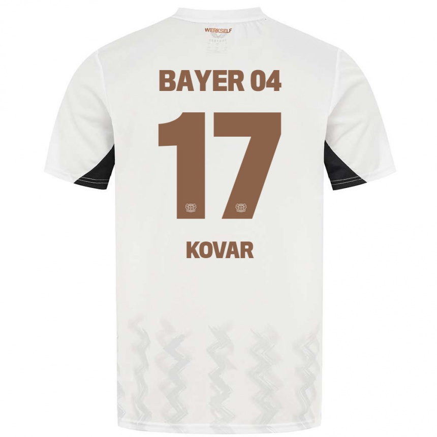 Niño Fútbol Camiseta Matej Kovar #17 Blanco Negro 2ª Equipación 2024/25 Argentina