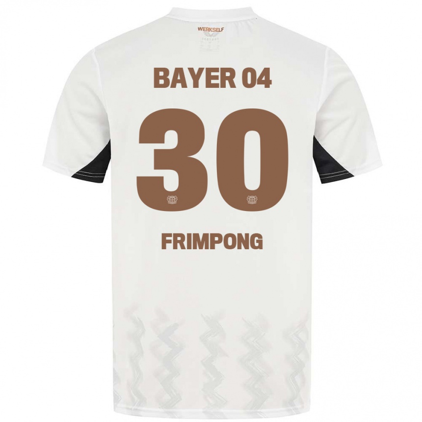 Niño Fútbol Camiseta Jeremie Frimpong #30 Blanco Negro 2ª Equipación 2024/25 Argentina