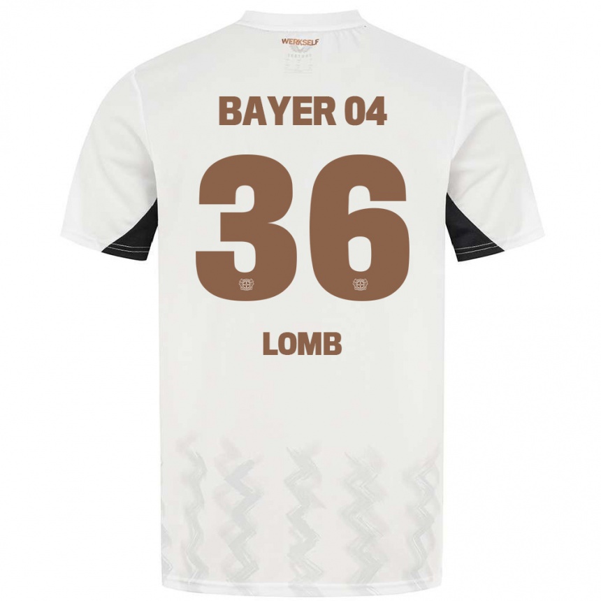 Niño Fútbol Camiseta Niklas Lomb #36 Blanco Negro 2ª Equipación 2024/25 Argentina