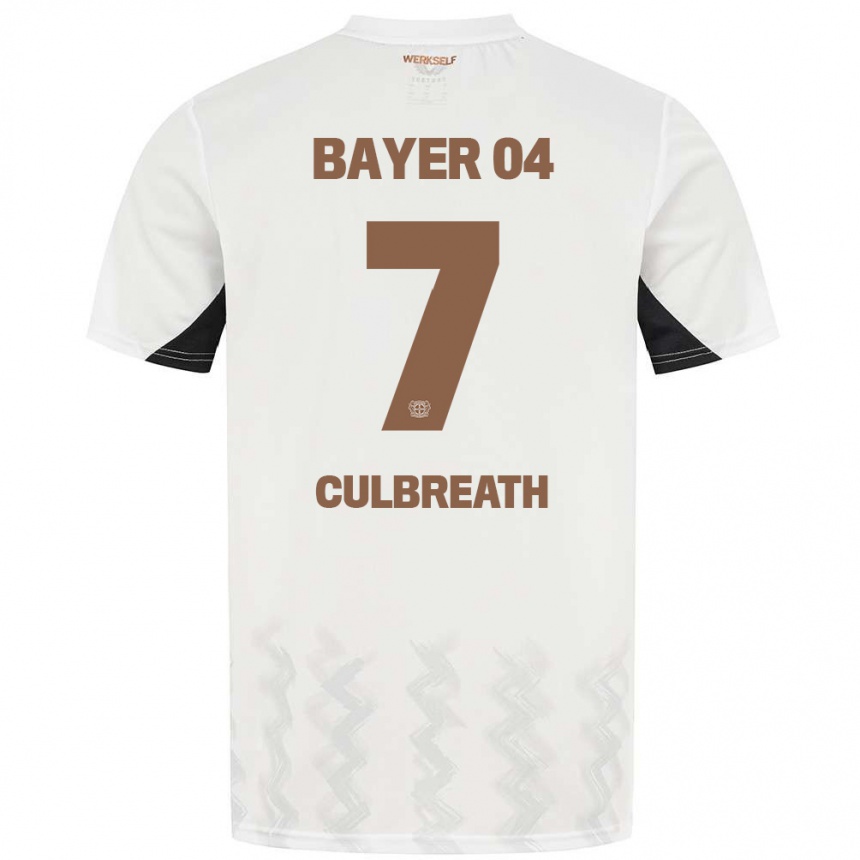 Niño Fútbol Camiseta Montrell Culbreath #7 Blanco Negro 2ª Equipación 2024/25 Argentina