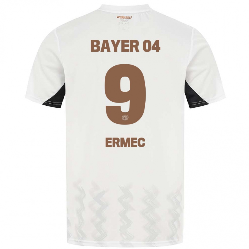 Niño Fútbol Camiseta Berkan Ermec #9 Blanco Negro 2ª Equipación 2024/25 Argentina