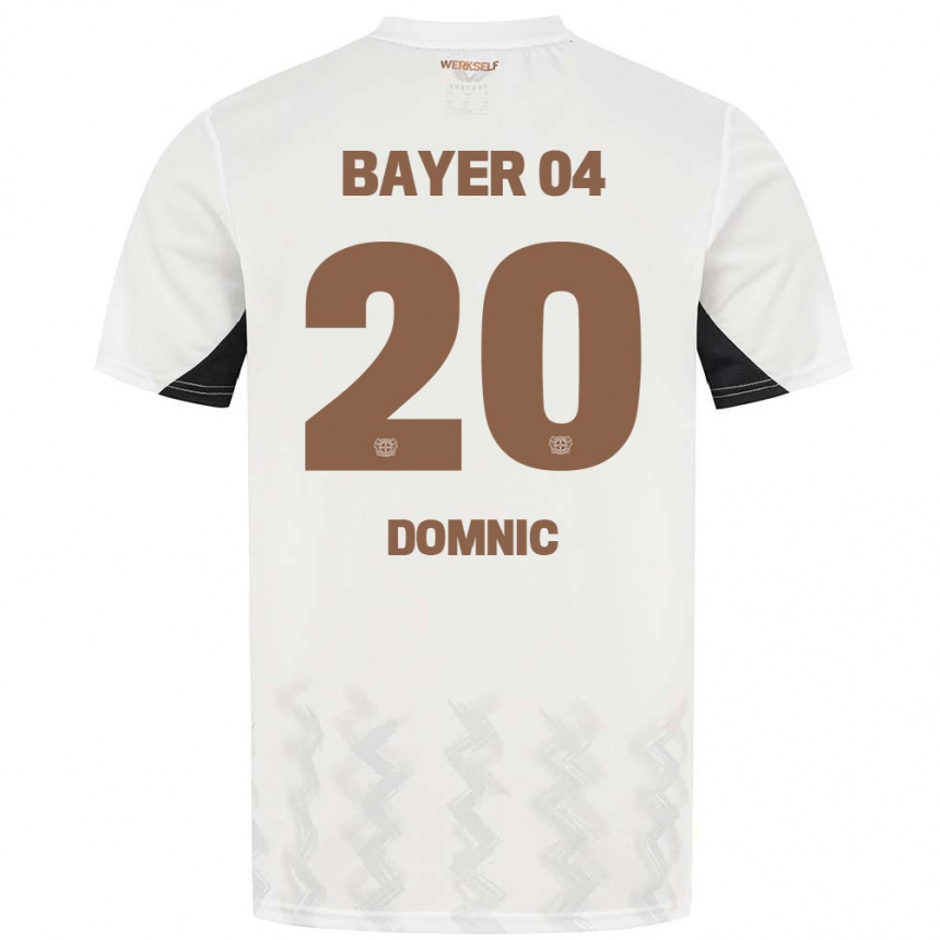 Niño Fútbol Camiseta Nebe-Sirak Domnic #20 Blanco Negro 2ª Equipación 2024/25 Argentina