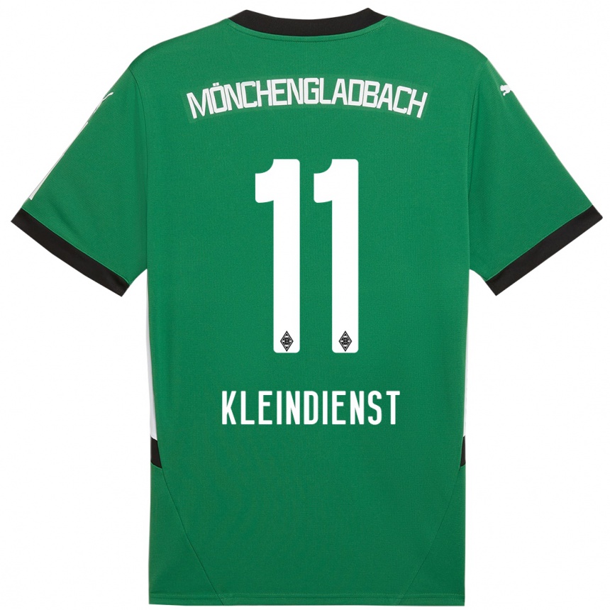 Niño Fútbol Camiseta Tim Kleindienst #11 Verde Blanco 2ª Equipación 2024/25 Argentina