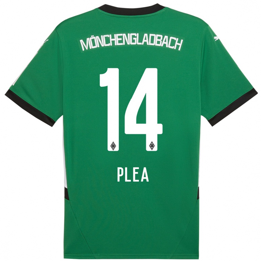 Niño Fútbol Camiseta Alassane Plea #14 Verde Blanco 2ª Equipación 2024/25 Argentina