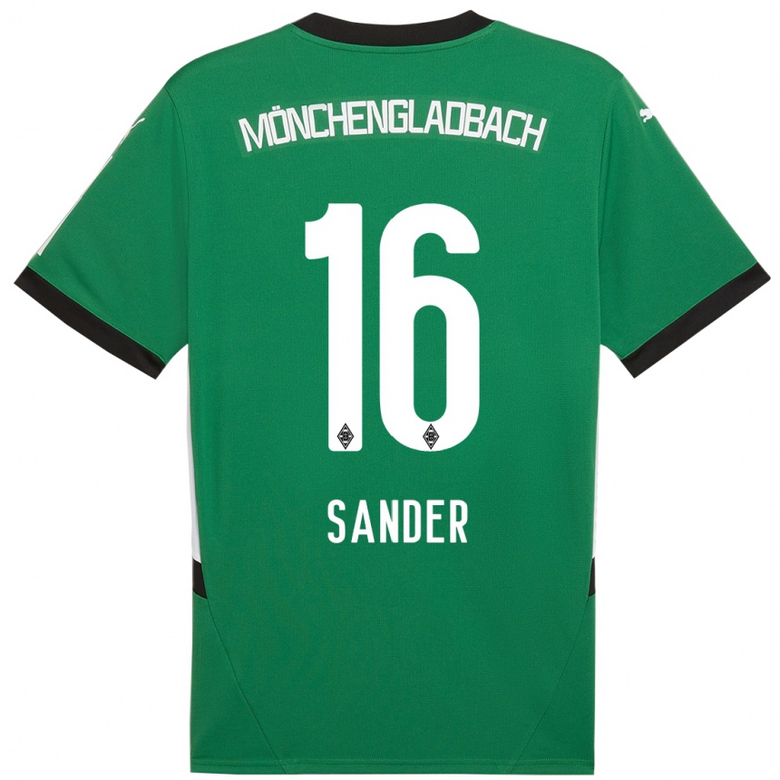 Niño Fútbol Camiseta Philipp Sander #16 Verde Blanco 2ª Equipación 2024/25 Argentina