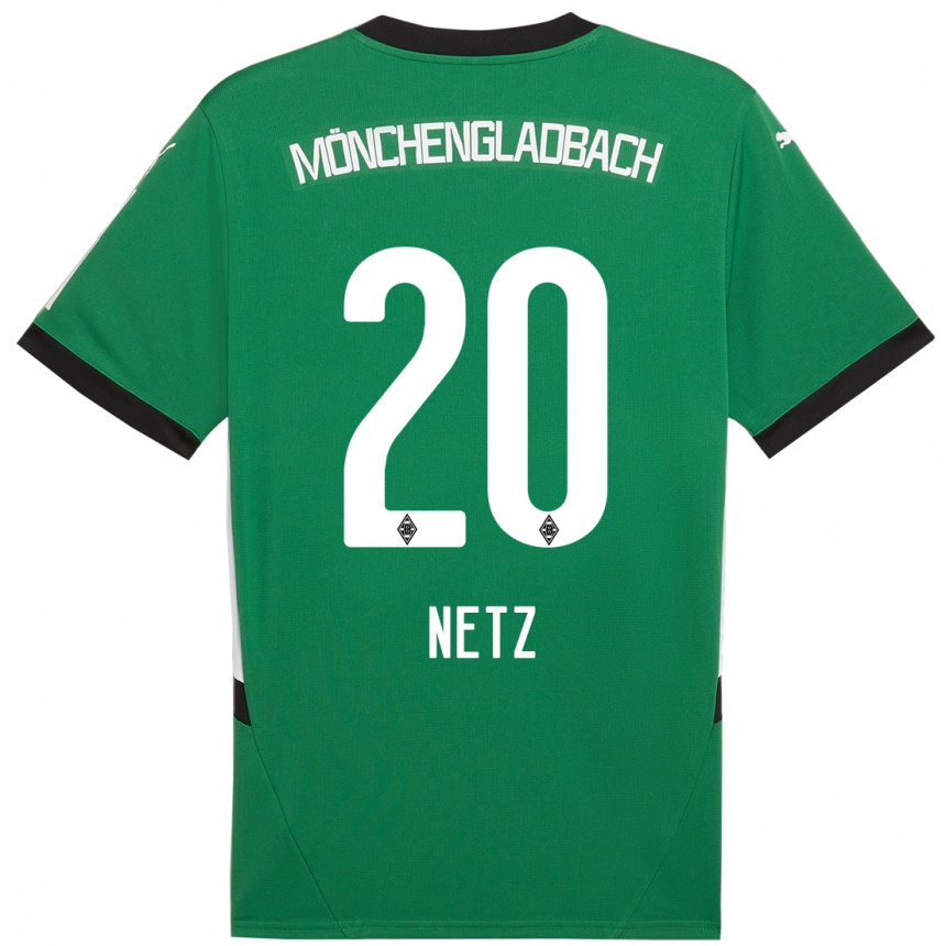 Niño Fútbol Camiseta Luca Netz #20 Verde Blanco 2ª Equipación 2024/25 Argentina