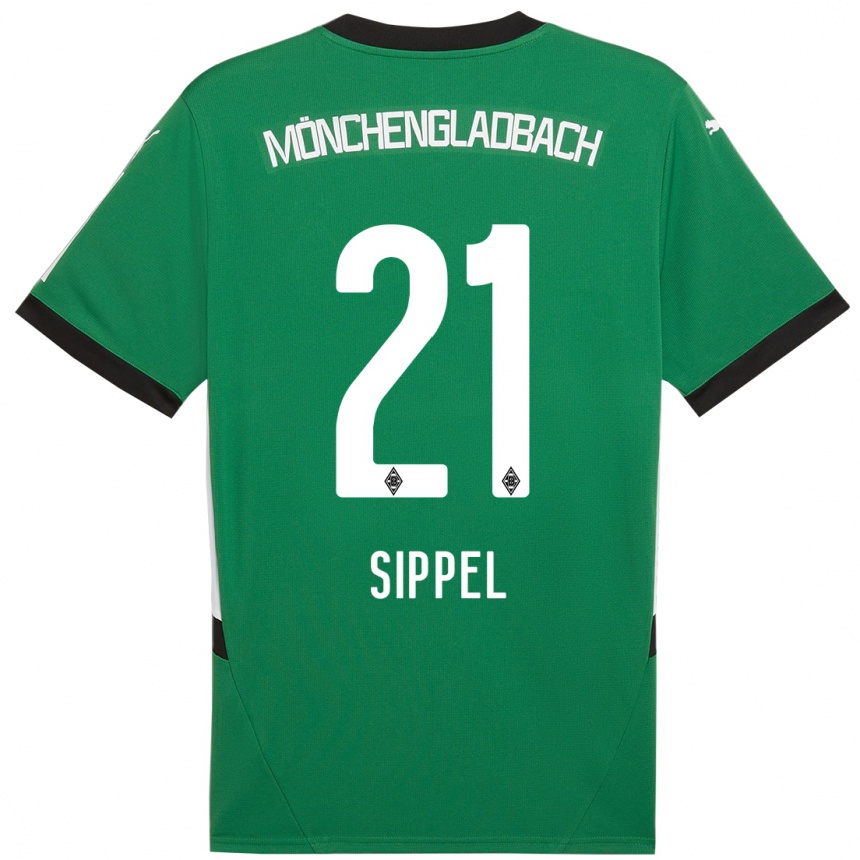 Niño Fútbol Camiseta Tobias Sippel #21 Verde Blanco 2ª Equipación 2024/25 Argentina