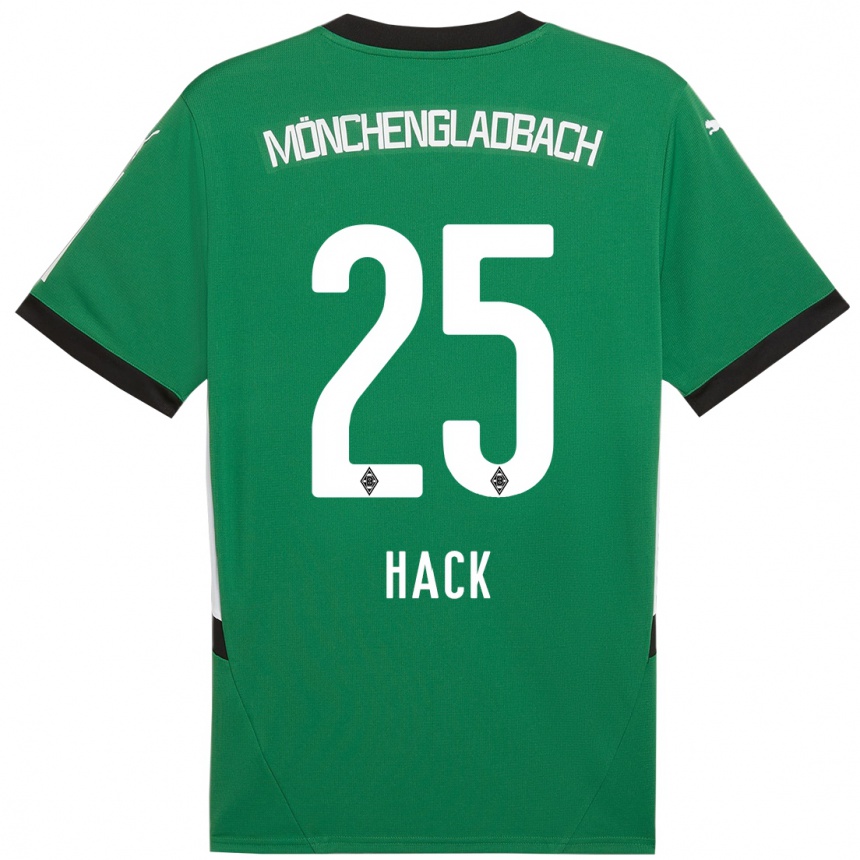 Niño Fútbol Camiseta Robin Hack #25 Verde Blanco 2ª Equipación 2024/25 Argentina