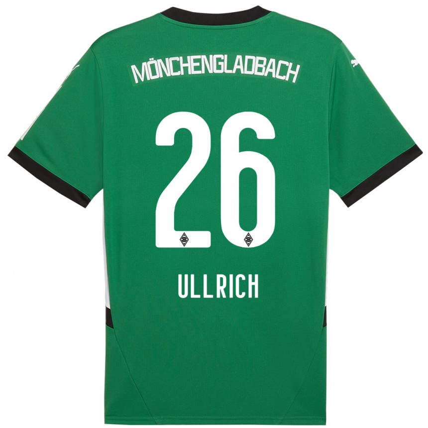 Niño Fútbol Camiseta Lukas Ullrich #26 Verde Blanco 2ª Equipación 2024/25 Argentina