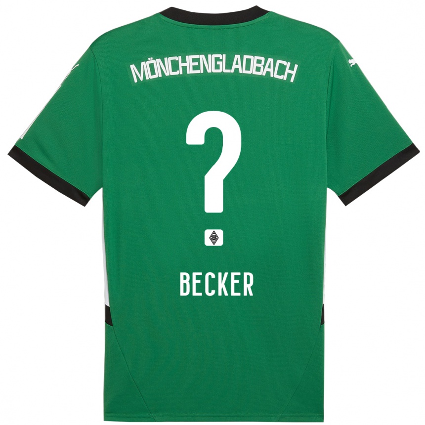 Niño Fútbol Camiseta Benjamin Becker #0 Verde Blanco 2ª Equipación 2024/25 Argentina