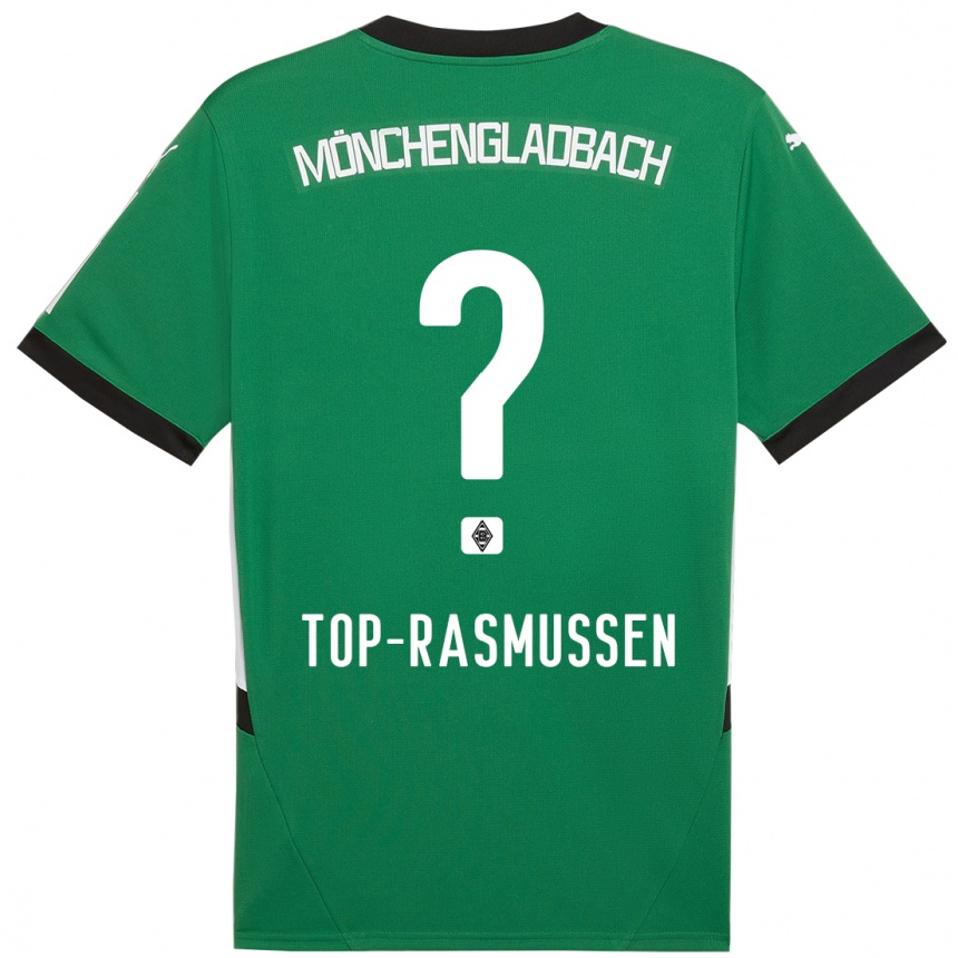 Niño Fútbol Camiseta Tristan Top-Rasmussen #0 Verde Blanco 2ª Equipación 2024/25 Argentina