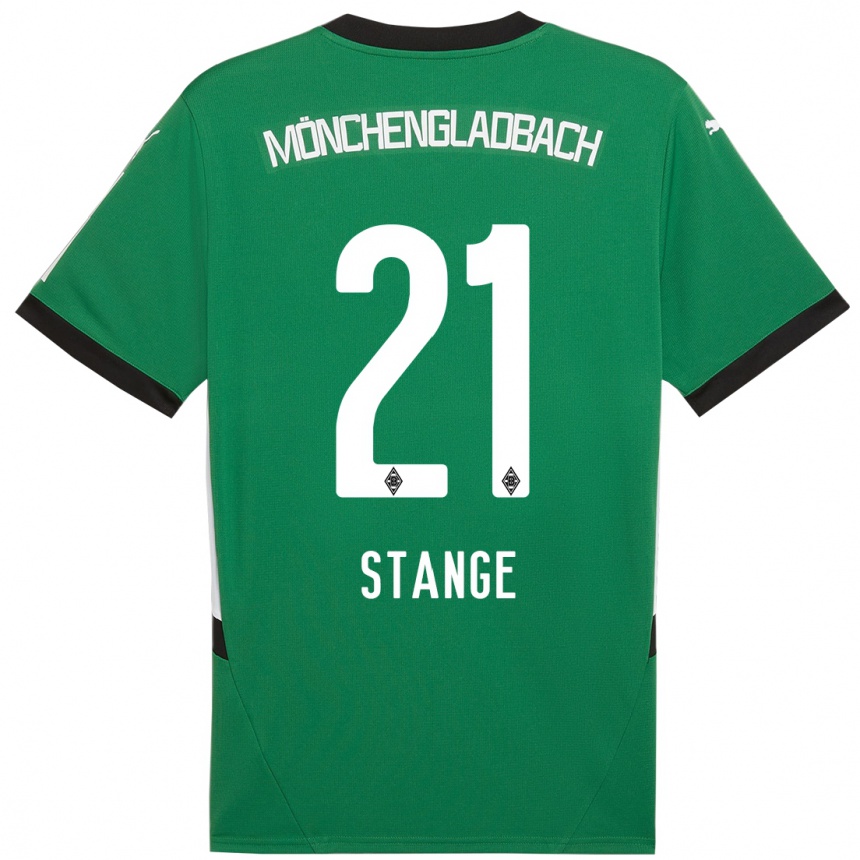 Niño Fútbol Camiseta Veit Stange #21 Verde Blanco 2ª Equipación 2024/25 Argentina