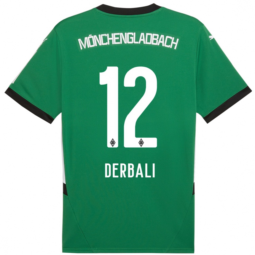 Niño Fútbol Camiseta Louisa Derbali #12 Verde Blanco 2ª Equipación 2024/25 Argentina