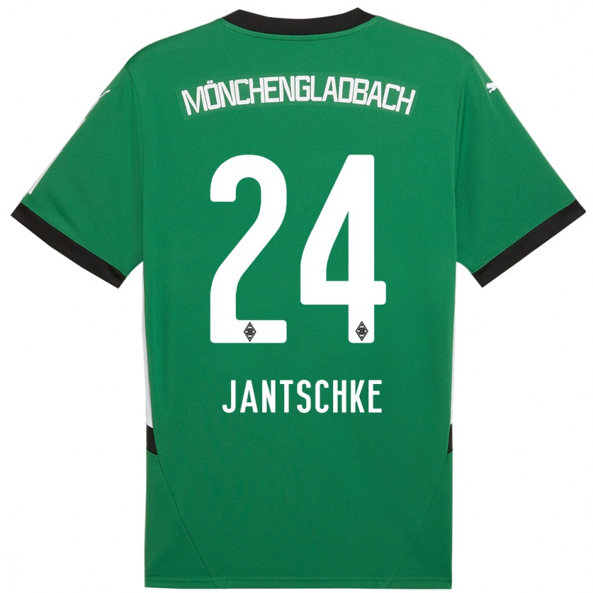 Niño Fútbol Camiseta Tony Jantschke #24 Verde Blanco 2ª Equipación 2024/25 Argentina