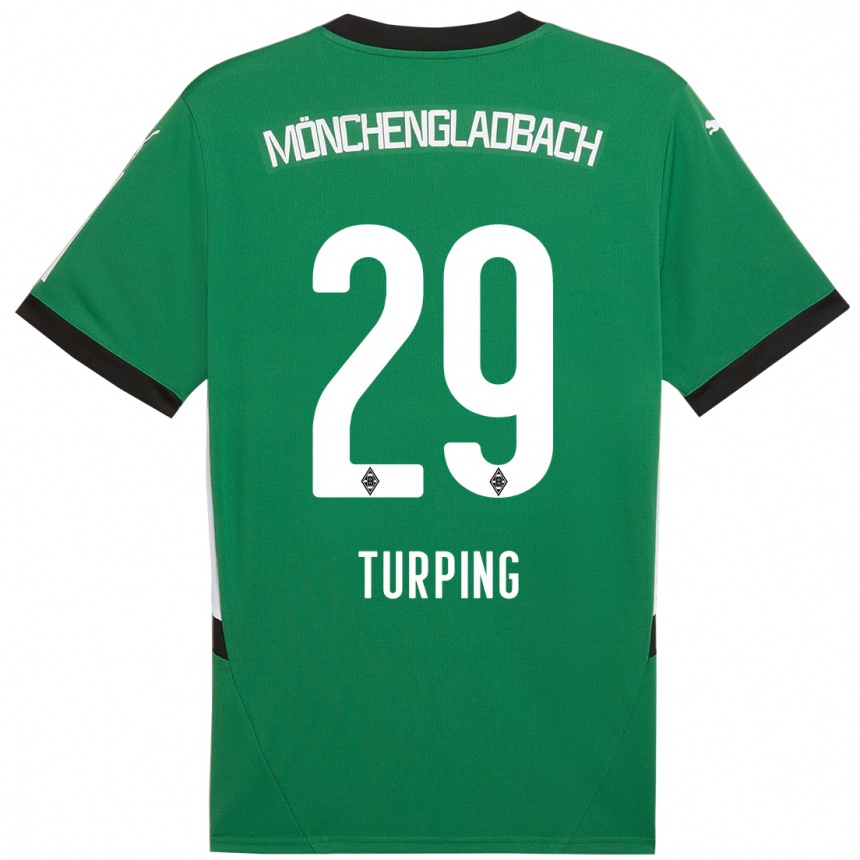 Niño Fútbol Camiseta Selim Turping #29 Verde Blanco 2ª Equipación 2024/25 Argentina