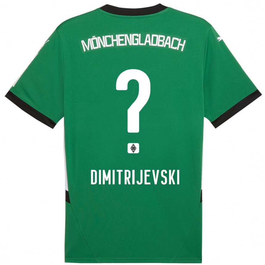 Niño Fútbol Camiseta Maximilian Dimitrijevski #0 Verde Blanco 2ª Equipación 2024/25 Argentina