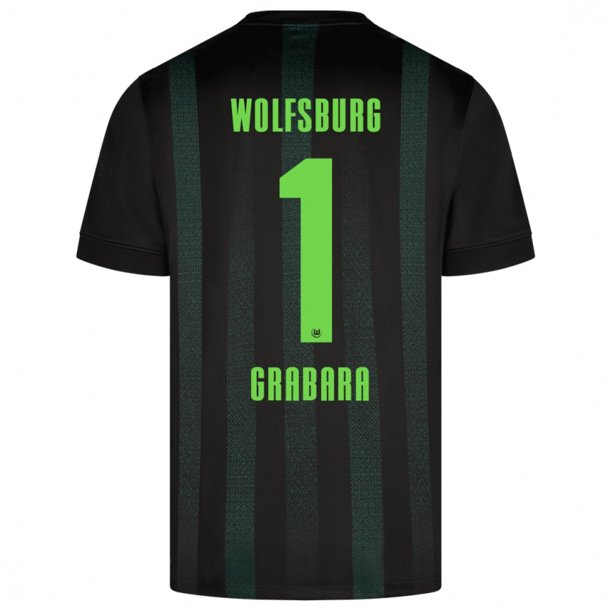 Niño Fútbol Camiseta Kamil Grabara #1 Verde Oscuro 2ª Equipación 2024/25 Argentina