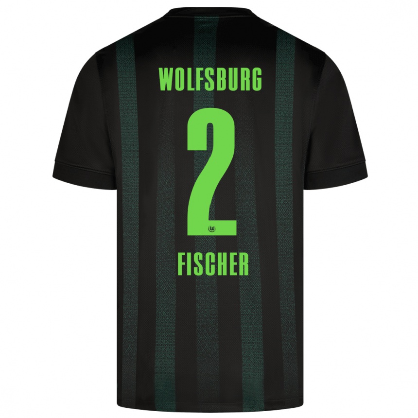 Niño Fútbol Camiseta Kilian Fischer #2 Verde Oscuro 2ª Equipación 2024/25 Argentina