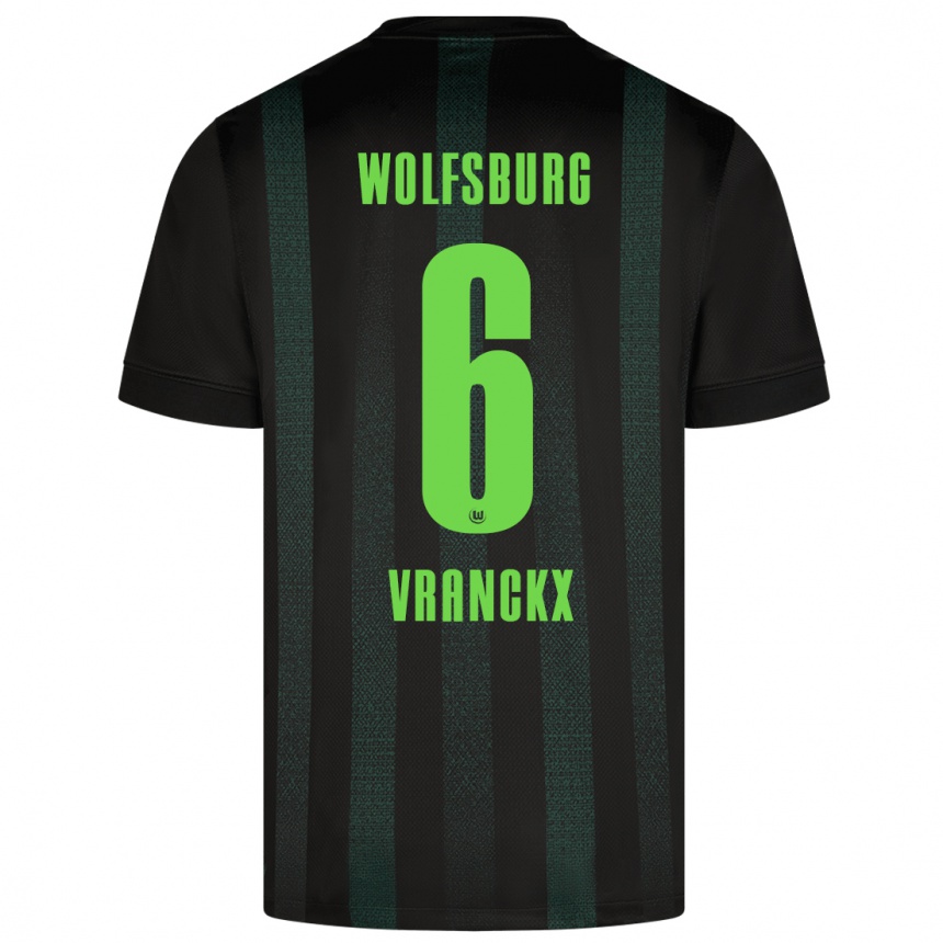 Niño Fútbol Camiseta Aster Vranckx #6 Verde Oscuro 2ª Equipación 2024/25 Argentina