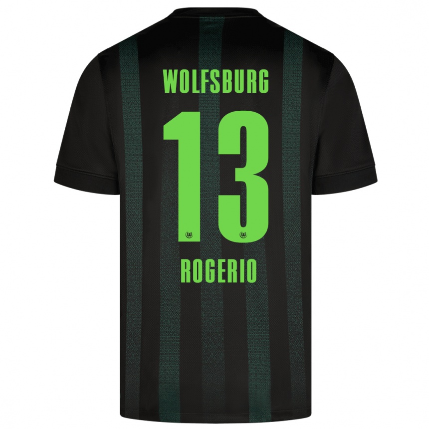 Niño Fútbol Camiseta Rogério #13 Verde Oscuro 2ª Equipación 2024/25 Argentina